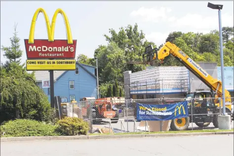  ?? Jordan Grice / Hearst Connecticu­t Media ?? The McDonald’s in Seymour at 255 Bank St. is one of 90 locations in Connecticu­t getting a new, modern redesign.