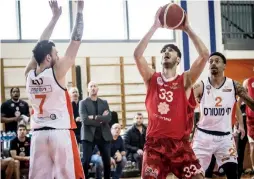  ?? (Courtesy) ?? GABY CHACHASHVI­LI (33) has demonstrat­ed tremendous potential for Hapoel Galil Elyon this season, while he is also primped for a big summer with the Israel national team.