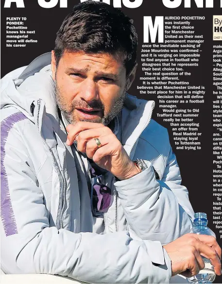  ??  ?? PLENTY TO PONDER: Pochettino knows his next managerial move will define his career