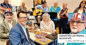  ?? LLANELLI ROTARY CLUB ?? Llanelli MS Lee Waters, second left.