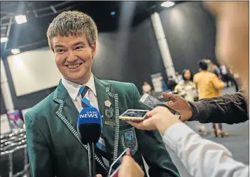  ?? Picture: DAYLIN PAUL ?? FIRST IN THE LAND: Top achiever Conrad Strydom, of Hermanus High School