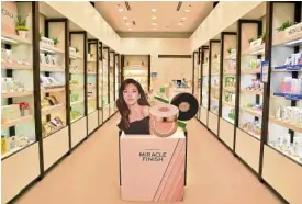  ??  ?? Originally from Korea, The Face Shop at SM City Trece Martires has revolution­ized the world of cosmetics by bringing nature to the service of beauty.