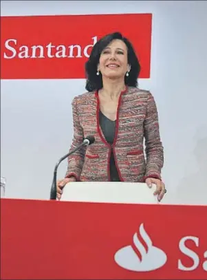  ??  ?? La presidenta Ana Botín y el consejero delegado, José Antonio Álvarez,