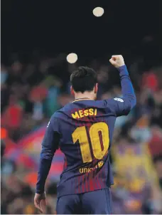  ?? AFP ?? Lionel Messi’s match-winner in Barcelona’s 1-0 victory against Atletico Madrid was the 600th goal of his career