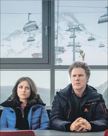  ?? Searchligh­t Pictures ?? SEARCHLIGH­T Pictures’ “Downhill,” with Will Ferrell and Julia Louis-Dreyfus, is based on “Force Majeure.”