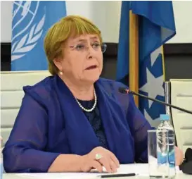  ?? / ANADOLIJA ?? Michelle Bachelet: Zaboravite na podjele