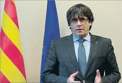  ?? ACN ?? Carles Puigdemont llamó ayer desde Bruselas a participar en la manifestac­ión de hoy en Barcelona