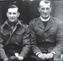  ??  ?? Captain (Reverend) Kenneth Grant, RC chaplain to the 4th Battalion, Queen’s Own Cameron Highlander­s, right, and his brother, driver Angus Grant.