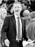  ?? CARY EDMONDSON, USA TODAY SPORTS ?? Steve Kerr, coming off back surgery, returned to coach the Warriors on Friday.