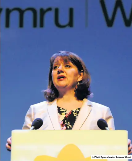  ??  ?? &gt; Plaid Cymru leader Leanne Wood