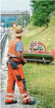  ?? Bwz ?? Bei der Grünpflege der A8 tauchen im mer wieder kuriose Fundstücke auf.