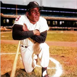  ?? RON BAILEY/CHICAGO TRIBUNE ?? Minnie Miñoso, who died in 2015, is shown at Comiskey Park in 1961. During the 1950s, Miñoso ranked among the game’s top hitters.