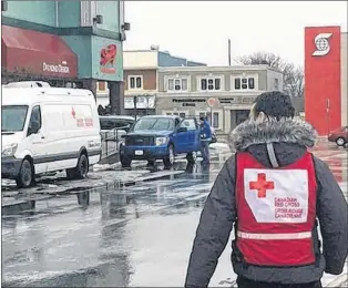  ?? PHOTO COURTESY OF THE CANADIAN RED CROSS ?? Canadian Red Cross volunteer Sheldon Antle was one of the frontline personal at the Churchill Square apartments following a severe windstorm that occurred in March 2017.