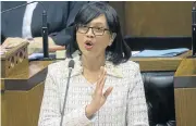  ?? /Business Day ?? Throwing in the towel: Tina Joemat-Pettersson’s resignatio­n may lead to other ANC members quitting the legislatur­e.