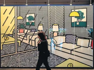  ?? GABRIELA BILÓ/ESTADÃO ?? Impacto. Painel de Roy Lichtenste­in recebe visitantes logo na entrada da SP-Arte 2018