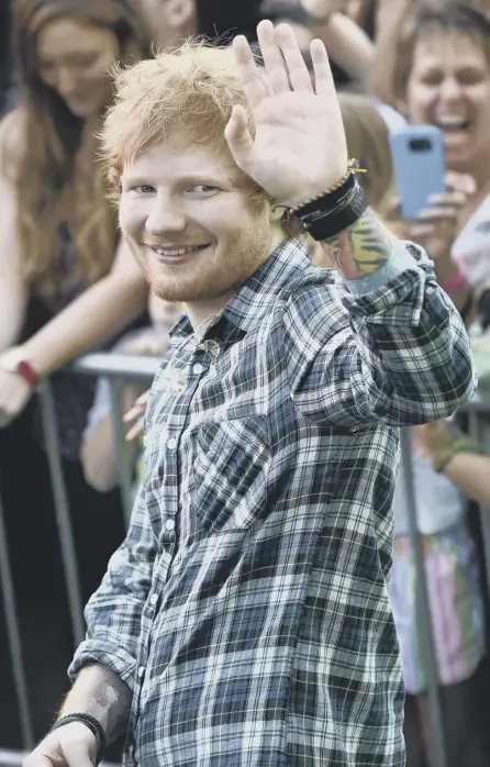  ??  ?? 2 Ed Sheeran has legions of adoring fans but has also faced a backlash in the press