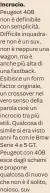  ?? ?? Incrocio.
Peugeot 408 non è definibile con semplicità. Difficile inquadrare non è un suv, non è neppure una wagon, ma è anche più alta di una fastback. Esibisce un form factor originale, un crossover nel vero senso della parola cioè un incrocio tra più stili. Qualcosa di simile si era visto anni fa con le Bmw Serie 4 e 5 GT. Peugeot con 408 esce dagli schemi e propone qualcosa di nuovo che non è il solito, noioso, suv