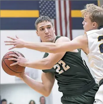  ?? Matt Freed/Pittsburgh Post-Gazet ?? Pine-Richland’s Phil Jurkovec is a 6-foot-5 senior forward who, according to coach Jeff Ackermann, is the “heart and soul” of the Rams.