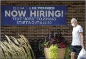  ?? NAM Y. HUH — THE ASSOCIATED PRESS ?? Hiring sign is displayed in Deerfield, Ill., on Sept. 21.