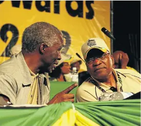  ?? Picture: Simphiwe Nkwali ?? Thabo Mbeki and Jacob Zuma at the 52nd ANC national conference in Polokwane in December 2007.