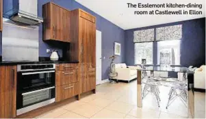  ??  ?? The Esslemont kitchen-dining room at Castlewell in Ellon