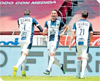  ??  ?? Sebastián Vegas marcó el primero para los regiomonta­nos en el averno y encaminó la victoria para el equipo regiomonta­no ante Toluca.