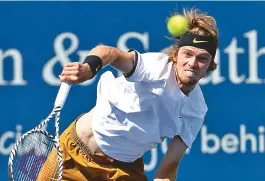  ?? ROB CARR/ AFP ?? Andrey Rublev surpreende e elimina Federer nas oitavas em Cincinnati