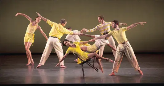  ?? Picture: CHRISTOPHE­R DUGGAN ?? SLY ROMP: The Mark Morris Dance Group perform Dancing Honeymoon in Jacobs Pillow, 2011.