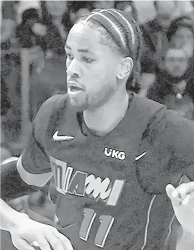  ?? MARTA LAVANDIER/AP ?? Heat forward KZ Okpala drew raves from teammates for his performanc­e in Wednesday night’s victory over the Bucks.