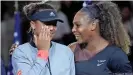  ??  ?? Naomi Osaka junto a Serena Williams, el 8 de septiembre de 2018, cuando Osaka ganó el Abierto de Tenis de EE. UU.