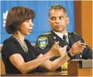  ?? AMY DAVIS/BALTIMORE SUN ?? Mayor Catherine Pugh appointed Police Commission­er Darryl De Sousa in January, but he resigned in May.