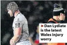  ??  ?? > Dan Lydiate is the latest Wales injury worry