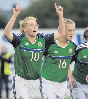  ??  ?? Ready to rock: Rachel Furness is hoping to add to her record tally of goals for the NI women