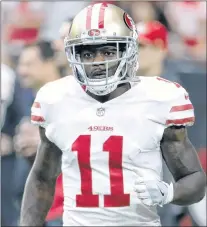  ?? Ap Photo ?? After his son died early Sunday morning after an unexpected early delivery, San Francisco 49ers wide receiver Marquise Goodwin had no intentions of playing later that day against the New York Giants. However, Goodwin says his wife Morgan convinced him...