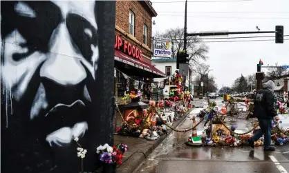  ?? Photograph: Chandan Khanna/AFP/Getty Images ?? Makeshift memorial of George Floyd in Minneapoli­s, Minnesota.