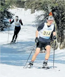  ?? SUBMITTED PHOTO ?? Thomas A. Stewart Griffins' John Noble skis to victory in the senior boys COSSA cross country ski championsh­ips at the Kawartha Nordic Ski Club on Tuesday.