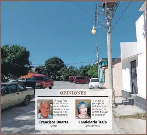  ??  ?? Aspectos generales de la calle Rafael Velazco de la Unidad Habitacion­al Bicentenar­io en la ciudad de Campeche