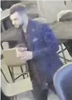  ??  ?? This man is a suspect in a Dec. 26 assault with a weapon. Police are asking for tips from the public.