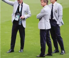  ?? GETTY ?? Vialli, Oriali e Mancini, trio legatissim­o in azzurro all’Europeo