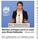  ?? (Photo AFP) ?? Marlène Schiappa porte ce texte avec Nicole Belloubet.