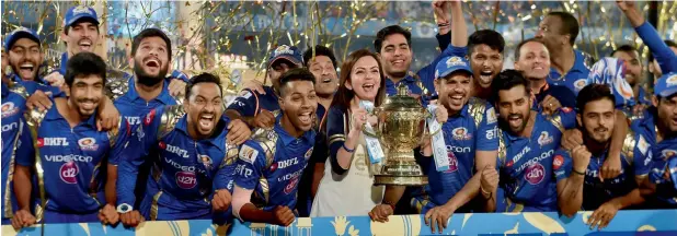  ?? PTI ?? Mumbai Indians became the most successful Indian Premier League team after clinching their third title in Hyderabad on Sunday. —