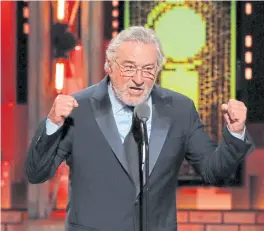  ?? Lucas jackson / reuters ?? De Niro terminó censurado en la transmisió­n