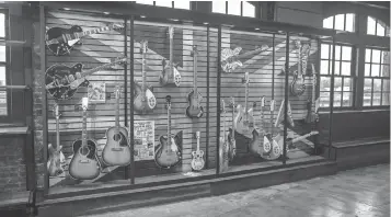  ??  ?? Songbirds Guitar Museum’s British Invasion showcase features classic guitars from the ’ 60s.