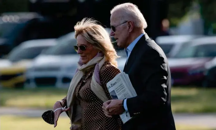  ?? Photograph: Andrew Caballero-Reynolds/AFP/Getty Images ?? Joe Biden’s stance on Israel has not shifted in his many decades in politics.