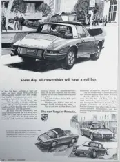  ??  ?? Publicidad del primer Porsche 911 Targa , publicada en la revista Esquire de Reino Unido en noviembre de 1967.