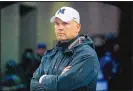  ?? MARK WEBER/THE COMMERCIAL APPEAL VIA AP ?? Coach Justin Fuente will leave Memphis to take over the football program at Virginia Tech.