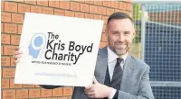  ??  ?? Hard- work Kris Boyd launched his charity earlier this year