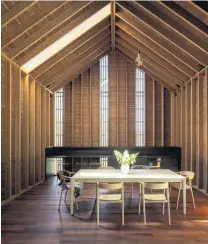  ?? PHOTO: SIMON DEVITT ?? Quality craft . . . Abodo Showcase at Cardrona, by Assembly Architects, won an award at the 2020 New Zealand Architectu­re Awards in the small project architectu­re section.