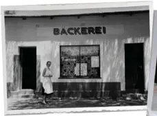  ??  ?? LINKS BO: Otto en Ruth Carstensen het in die laat 1950’s die eerste Bäckerei Carstensen op Otjiwarong­o oopgemaak, nadat Otto eers as bakker in Lüderitz gewerk het. REGS BO: Die bakkery het later na St. George’sstraat in die dorp geskuif. REGS: Hans-Otto Carstensen in sy bakkerykom­buis.