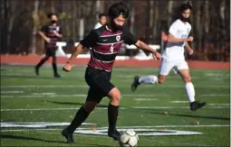  ?? BY KYLE ADAMS ?? Park Scott score two goals for Burnt Hills on November 7, 2020, leading the Spartans past Columbia.